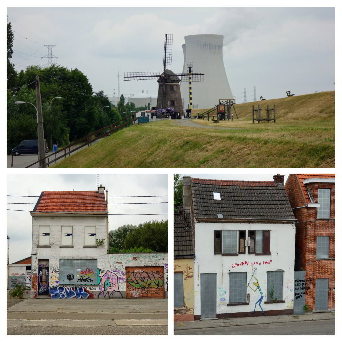 Het merkwaardige spookdorp Doel collage spookdorp Doel