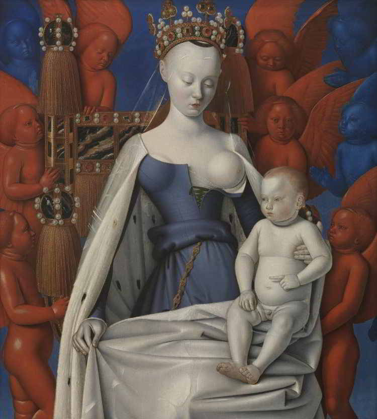 Agnès Sorel, geschilderd door Jean Fouquet Schilderij met Agnès Sorel, maïtresse van de koning