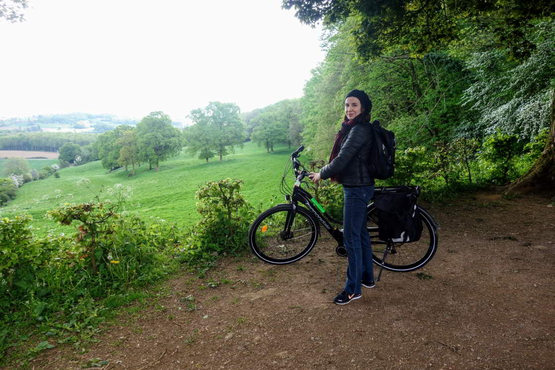 Uitzicht vanaf de Mont des Cats e-bikester op de Catsberg