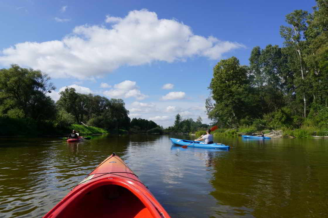 Kajakken op de Bug, rivier op de grens met Wit-Rusland