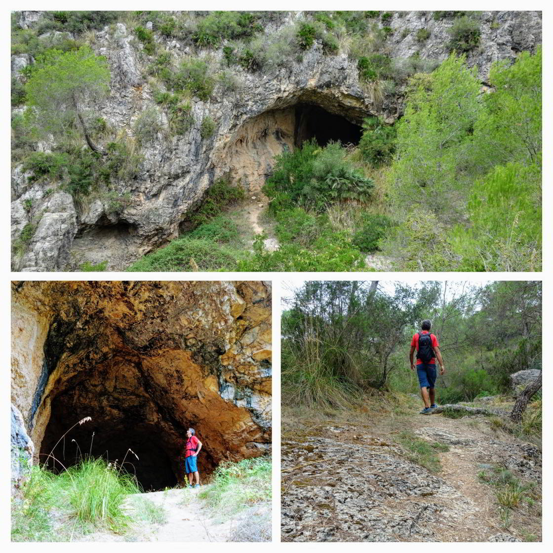 De grote Montanergrot langs de route collega van wandelbeelden in El Garraf